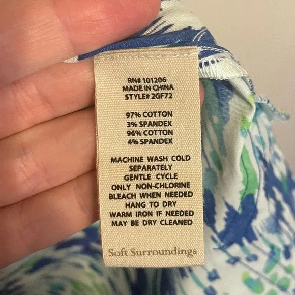 Soft Surroundings Kirti Ikat Tunic Size Small NWOT Cotton Blend Colorful - Picture 7 of 7